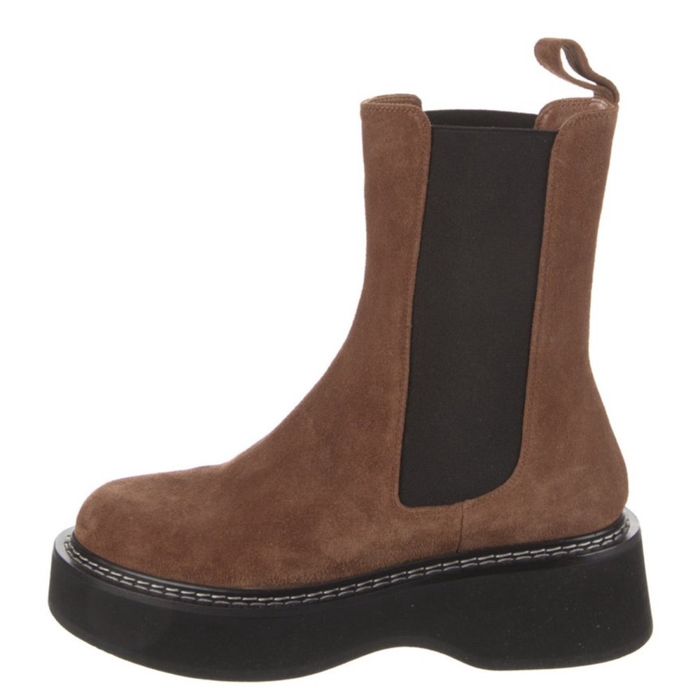 Paris Texas Brown Suede Platform Chelsea Boots